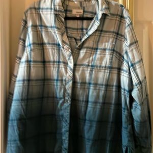 Sonoma teal ombre flannel